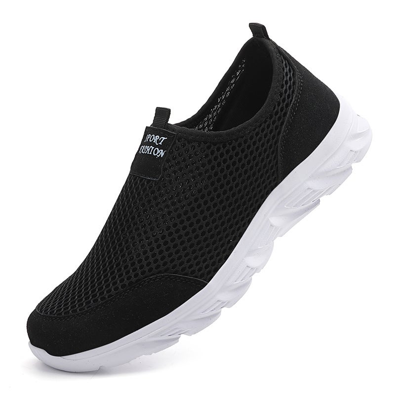 Spring Slip-On Lazy Casual Shoes Outwear Travel Fashion Hiking Shoes Plus Size Lightweight Breathable Mesh Shoes For Men - Image 1